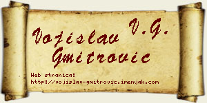 Vojislav Gmitrović vizit kartica